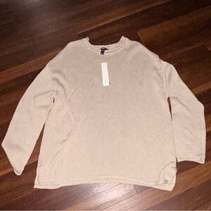 Aqua Roll Neck Crew Neck 100% Cotton Oversized Sweater NWT